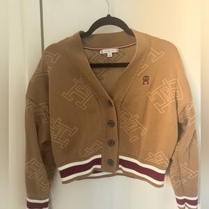Tommy Hilfiger brown cardigan size small. Like new, never worn.